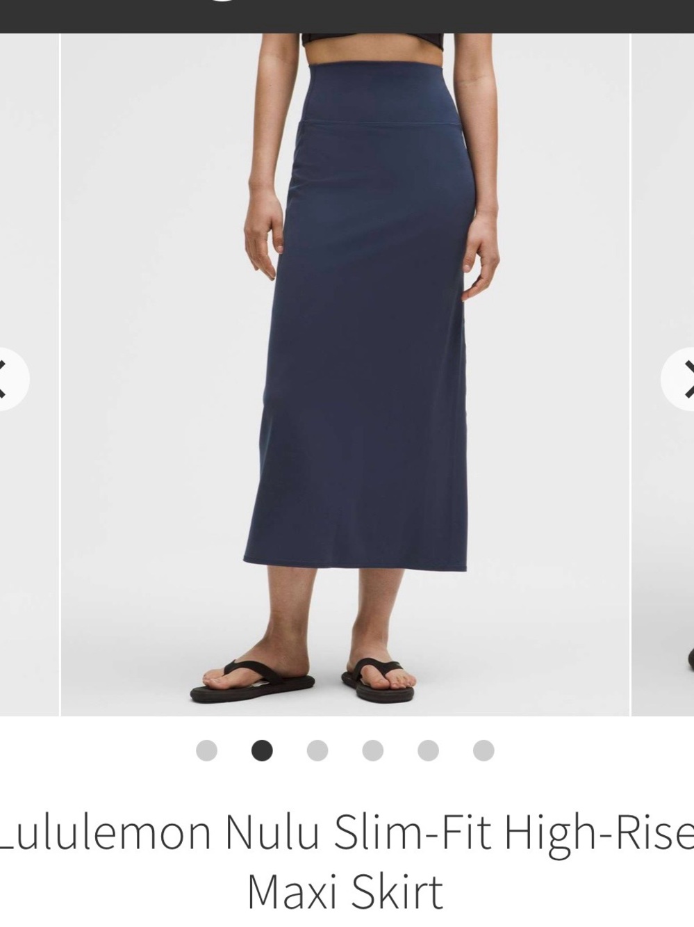 lululemon athletica Black Nulu Pencil Midi Skirt Size 8 - Picture 8 of 9